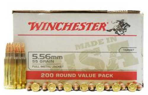 5.56mm Nato 55 Grain Full Metal Jacket 200 Rounds Winchester Ammunition